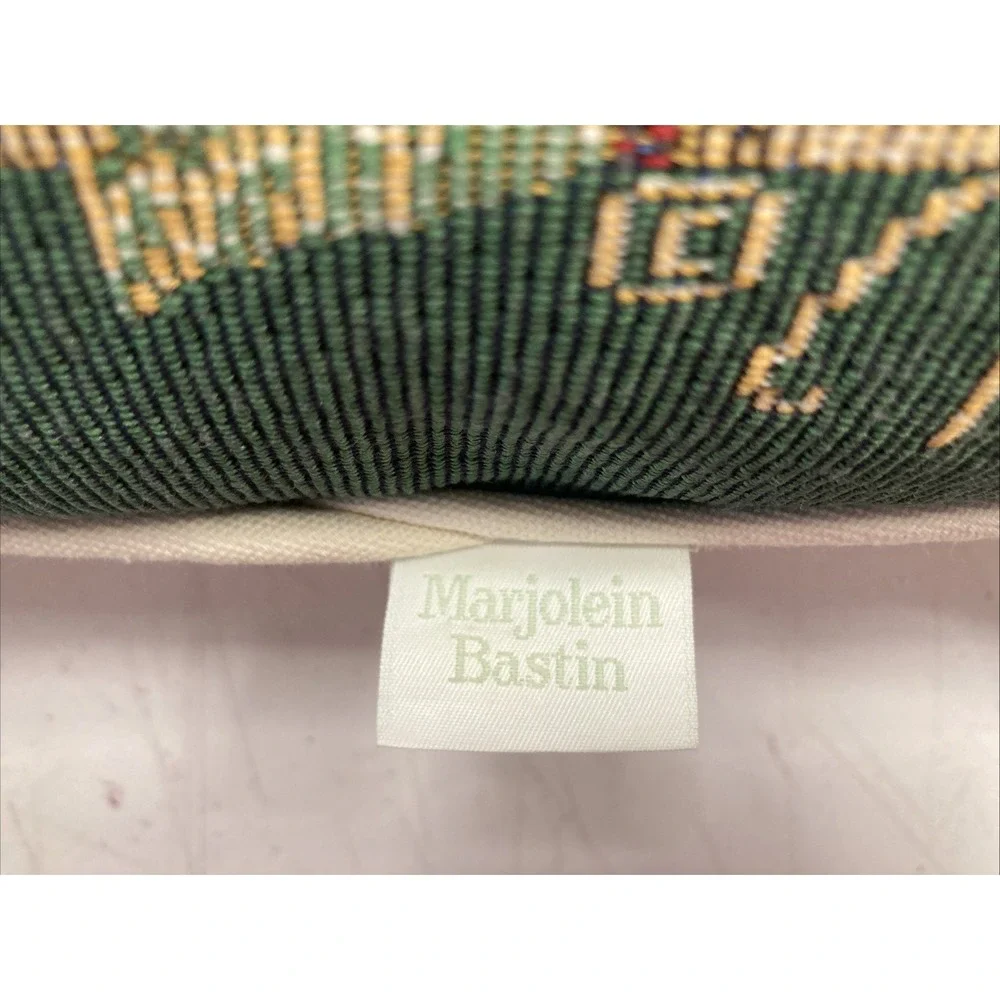 Vtg‎ Marjolein Bastin Tapestry Throw Pillow Apple Fruit Basket Butterfly 16x12